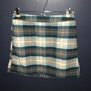 Plaid plush mini skirt!